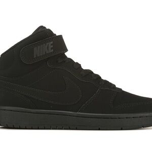 Nike Court Triple black suede mid top sneakers 3Y